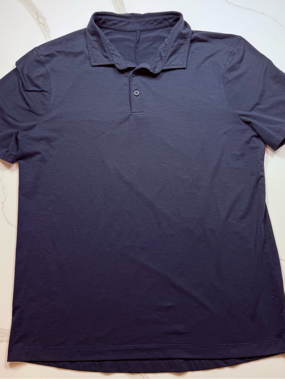 Lululemon Men's Evolution Navy Short-Sleeve Polo Shirt - Picture 2 of 6